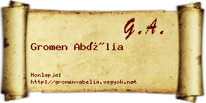 Gromen Abélia névjegykártya